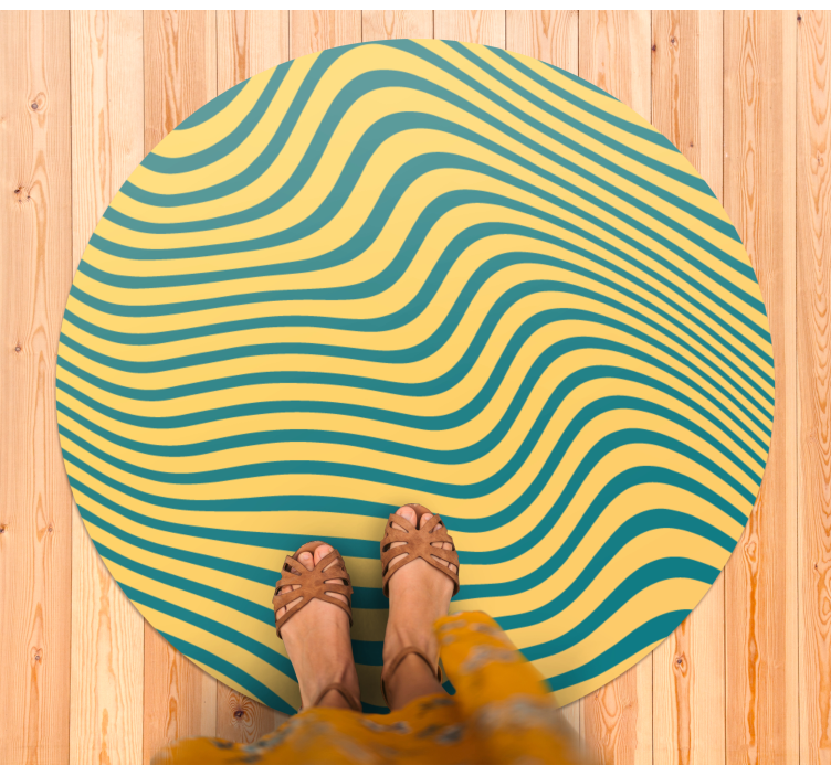 Curvy Line Concept striped vinyl carpet - TenStickers