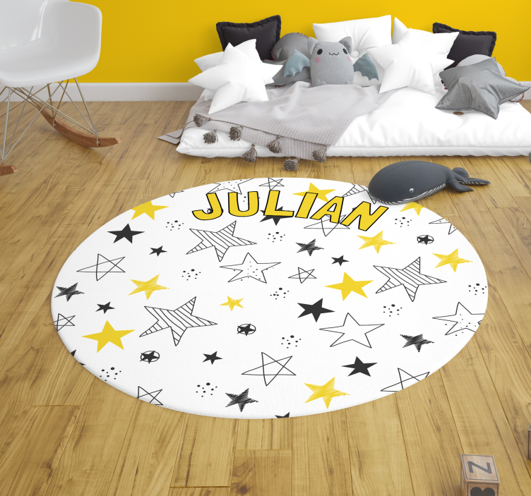 Custom Starry Theme personalised vinyl carpet - TenStickers
