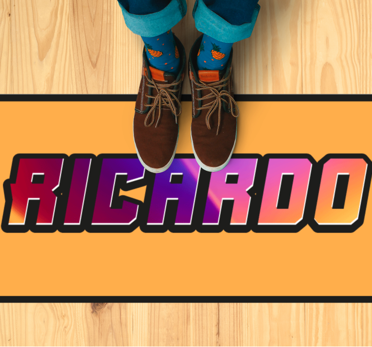 Custom textured name teen vinyl carpet - TenStickers