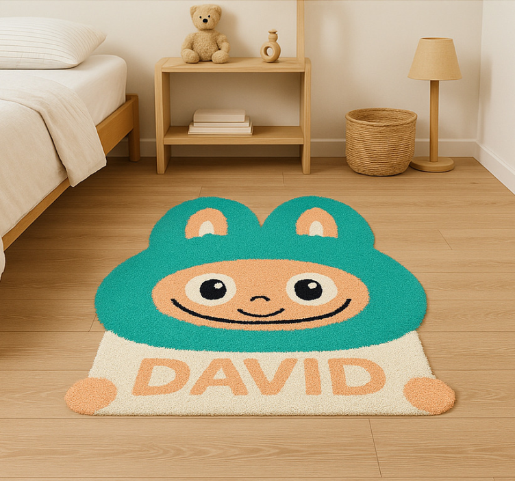 Custom turquoise Labubu  kids vinyl carpet - TenStickers