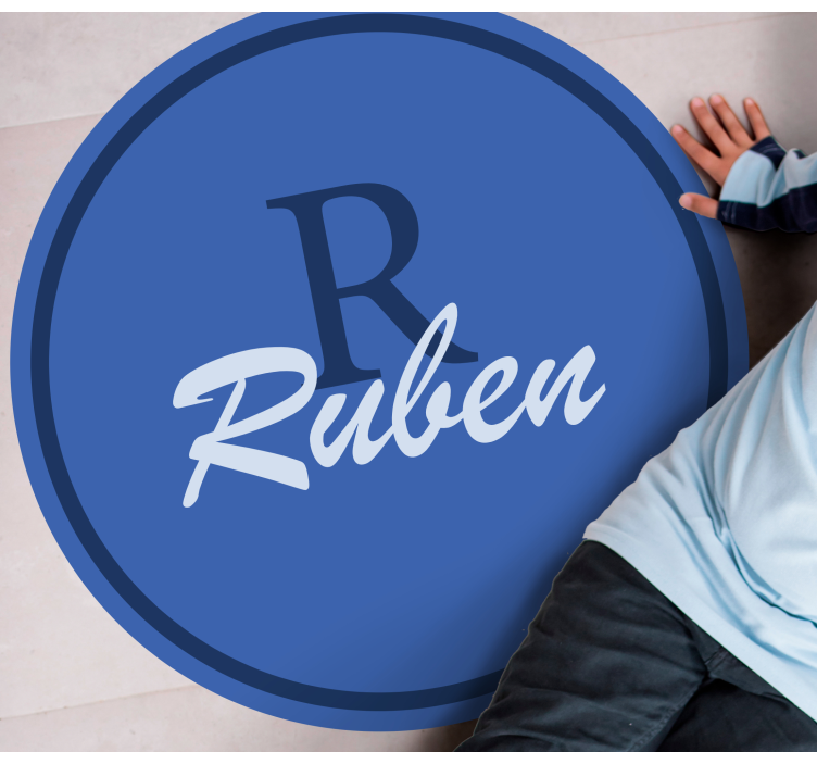 Custom vinyl carpet personalized name circle - TenStickers