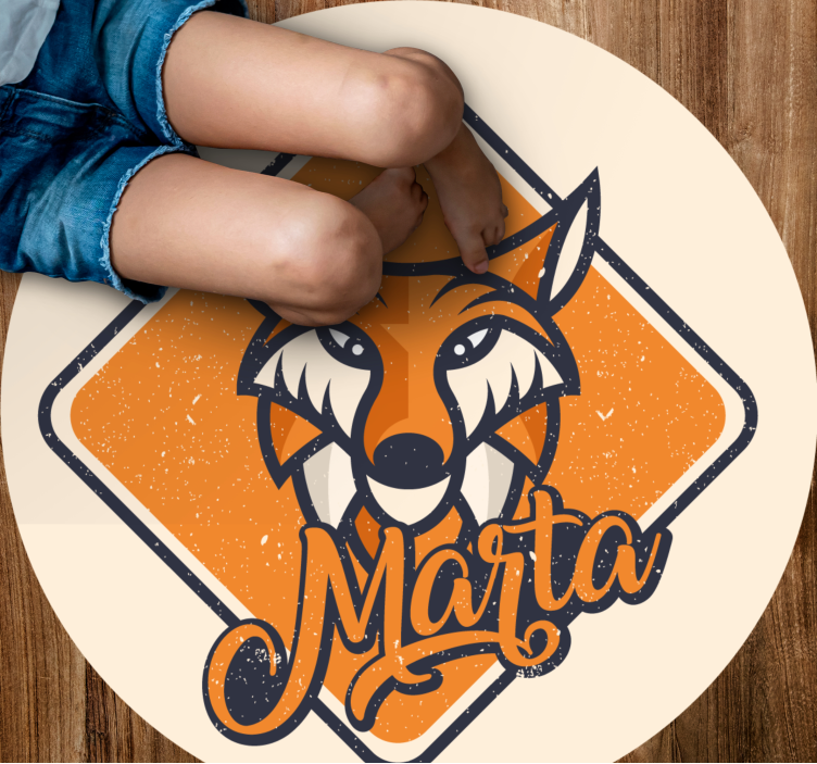 Customizable Clever Fox custom vinyl carpet - TenStickers