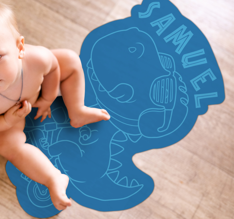 Customizable Dino custom vinyl carpet - TenStickers