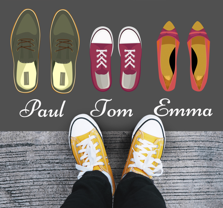 Customizable Footwear custom vinyl carpet - TenStickers