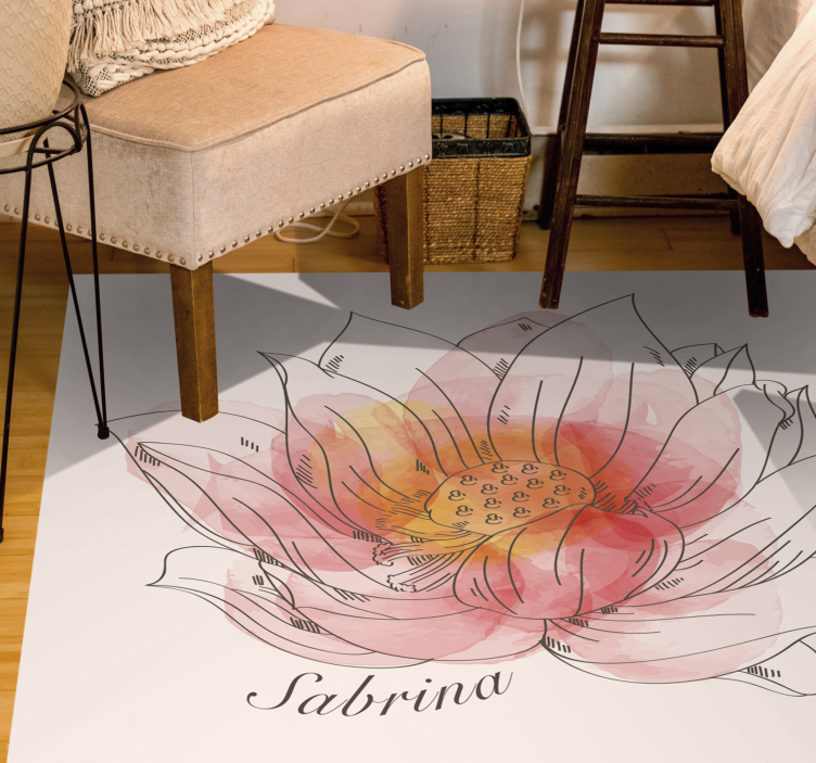 Customizable Lotus custom vinyl carpet - TenStickers