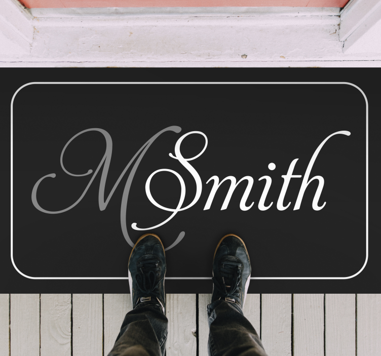 Customizable Monogram custom vinyl carpet - TenStickers