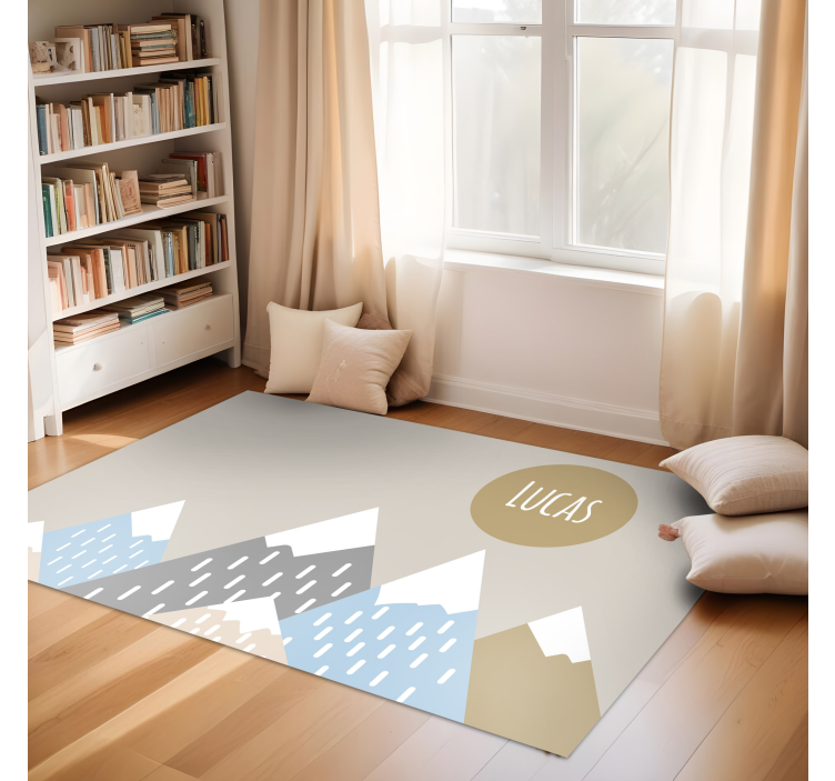 Customizable Mountainscape custom vinyl carpet - TenStickers