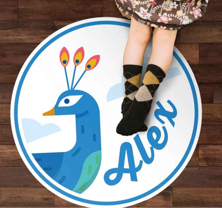Customizable Peacock custom vinyl carpet - TenStickers