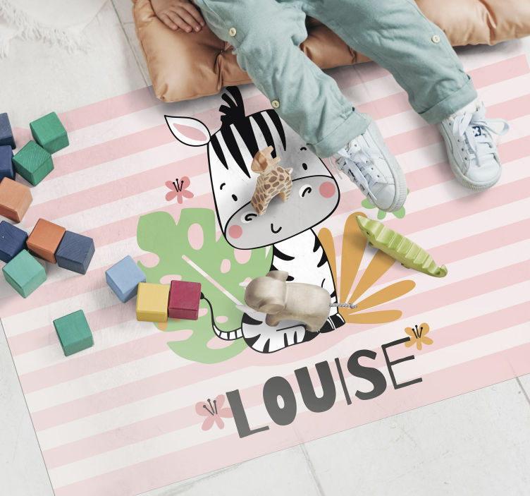 Customizable Zebra custom vinyl carpet - TenStickers