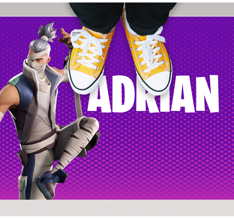 Personalised gaming character teen vinyl carpet - TenStickers