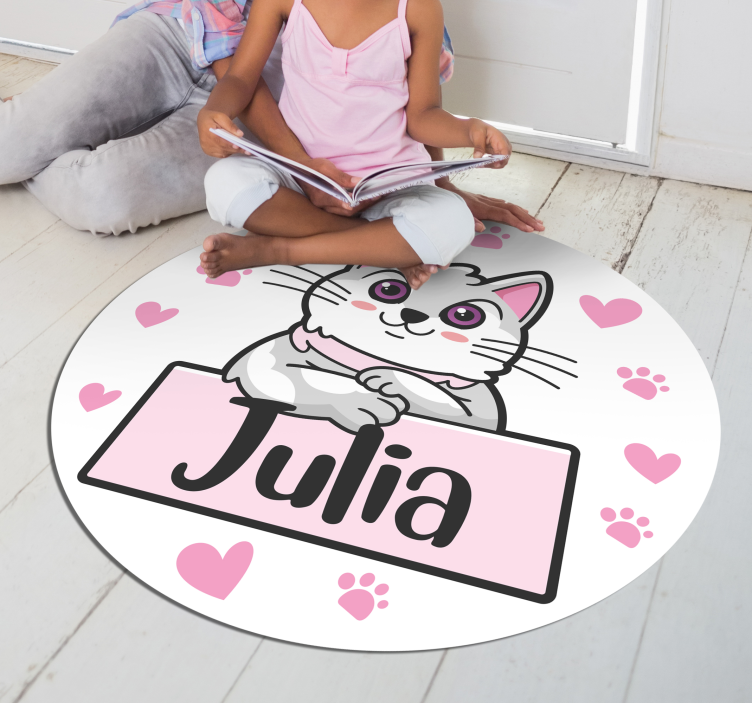 Customized Feline custom vinyl carpet - TenStickers