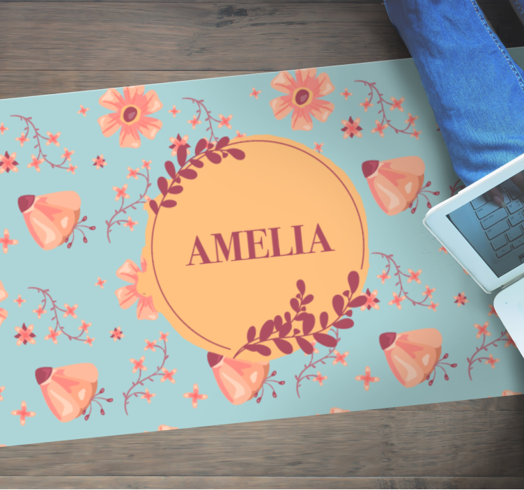 Floral Arrangement custom vinyl carpet - TenStickers