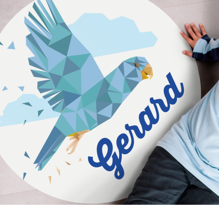 Customized Geometric Eagle custom vinyl carpet - TenStickers