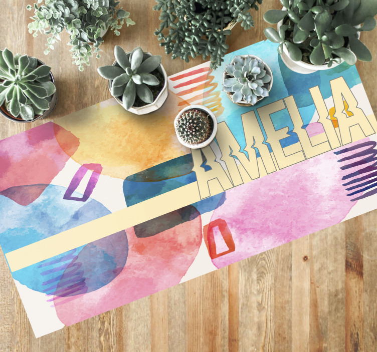 Customized Name custom vinyl carpet - TenStickers