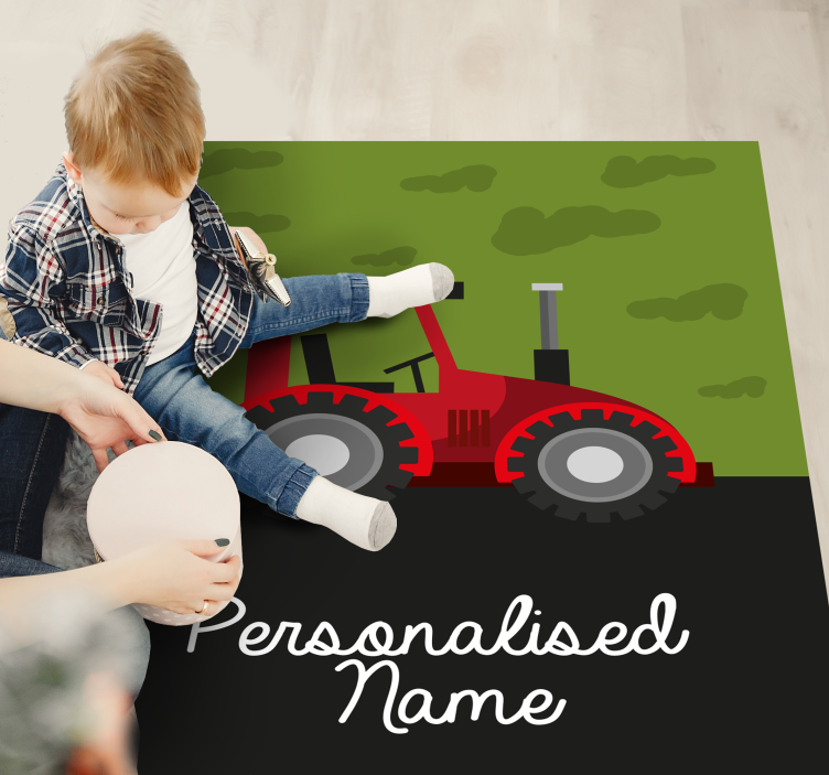 Customized Tractor custom vinyl carpet - TenStickers