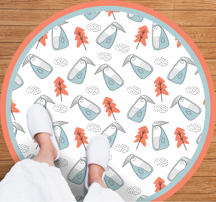 Cute Animal Pattern nursery vinyl carpet - TenStickers