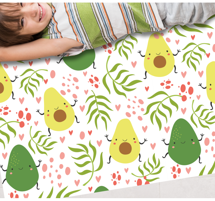 Cute Avocado Pattern kids vinyl carpet - TenStickers