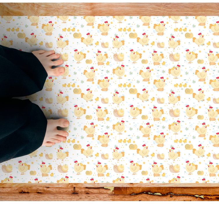 Cute Chick Motif kids vinyl carpet - TenStickers