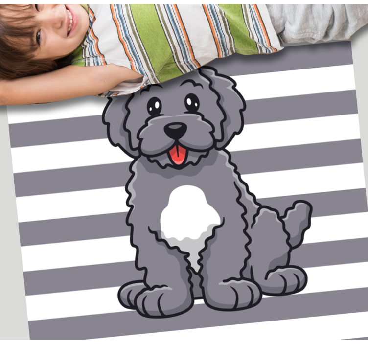 Cute Dog Illustration animal vinyl carpet - TenStickers