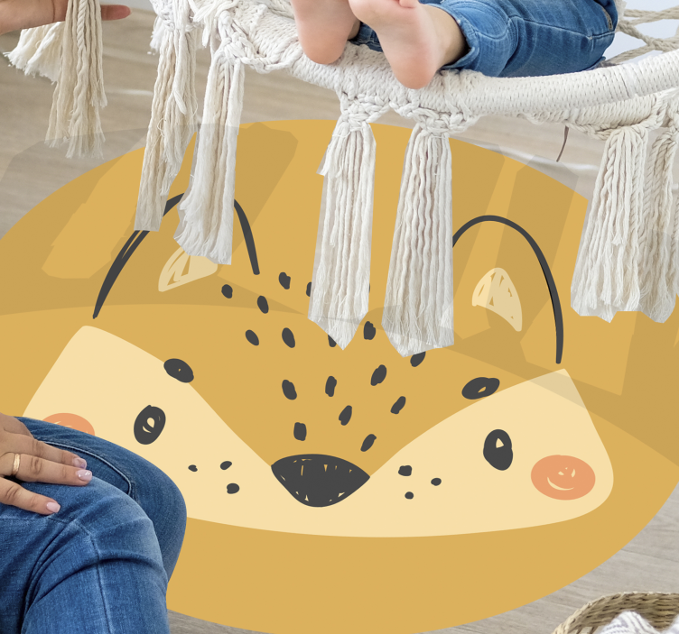 Cute Fox Face nursery vinyl carpet - TenStickers
