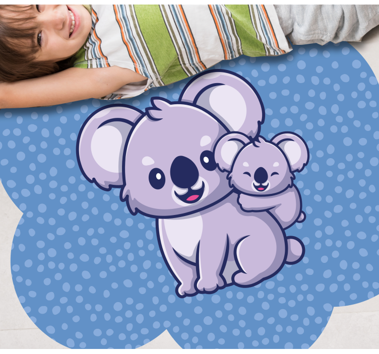 Cute Koala Pair kids vinyl carpet - TenStickers