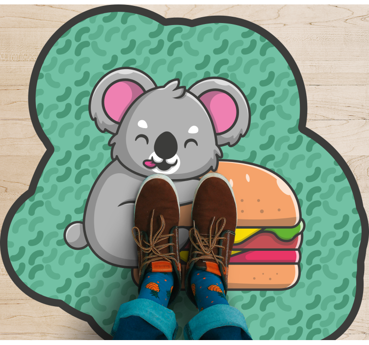 Cute Koala Snack nursery vinyl carpet - TenStickers