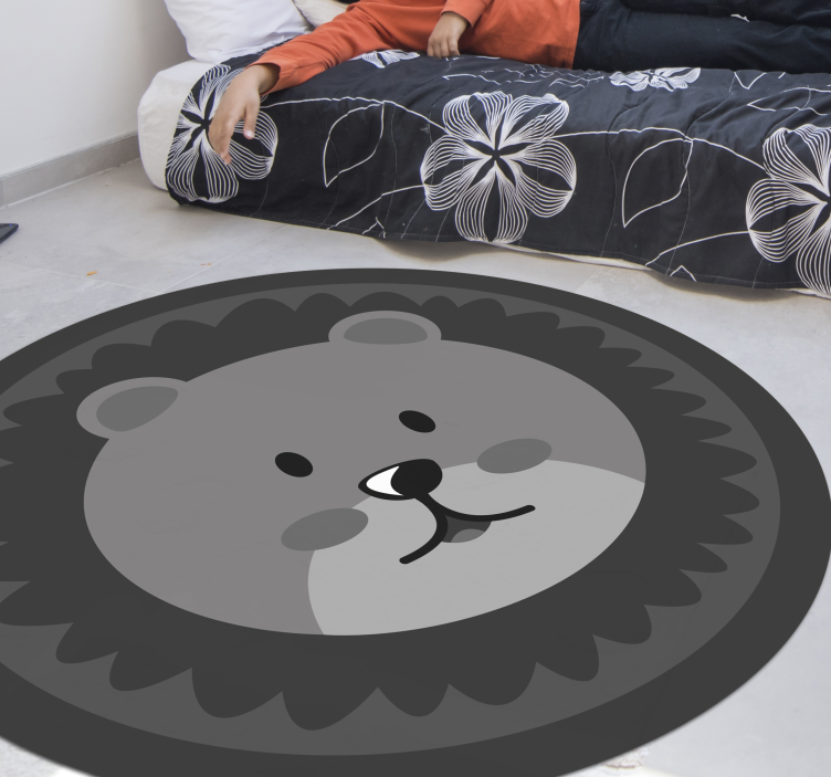 CUTE LION FACE nursery vinyl carpet - TenStickers
