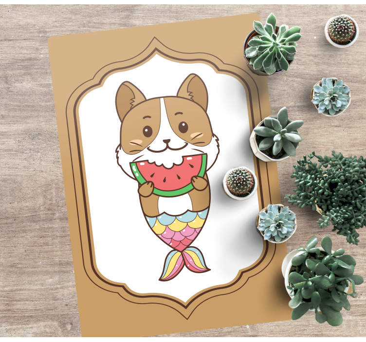 Cute Mermaid Character animal vinyl carpet - TenStickers