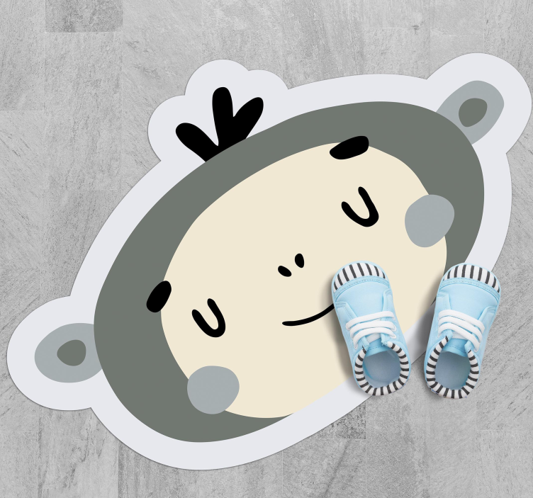 Nordic monkey face nursery vinyl carpet - TenStickers