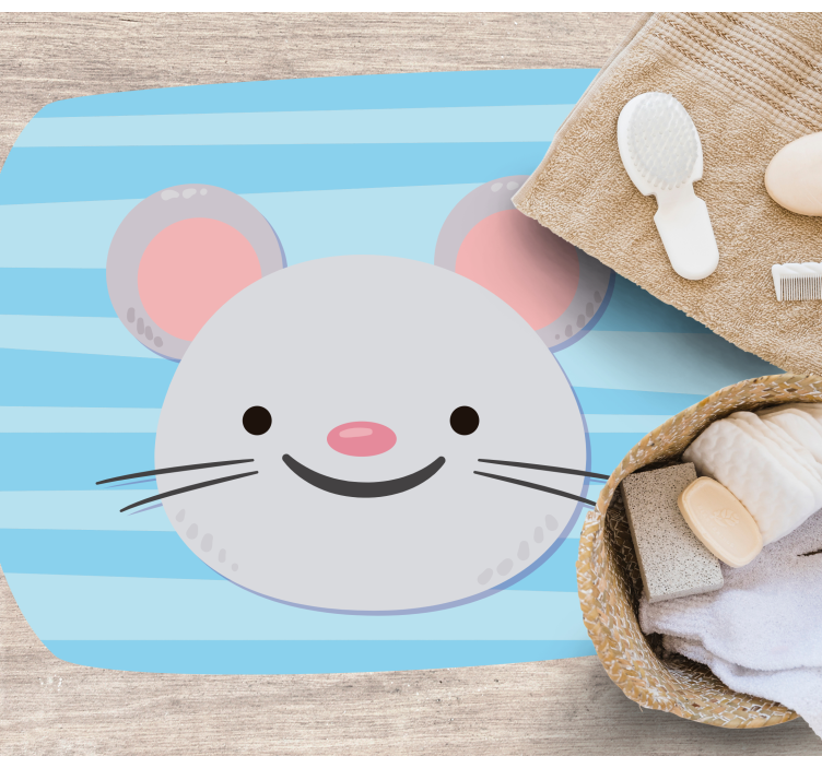 Cute Mouse Face kids vinyl carpet - TenStickers