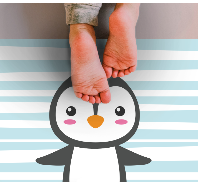 Cute Penguin Design nursery vinyl carpet - TenStickers