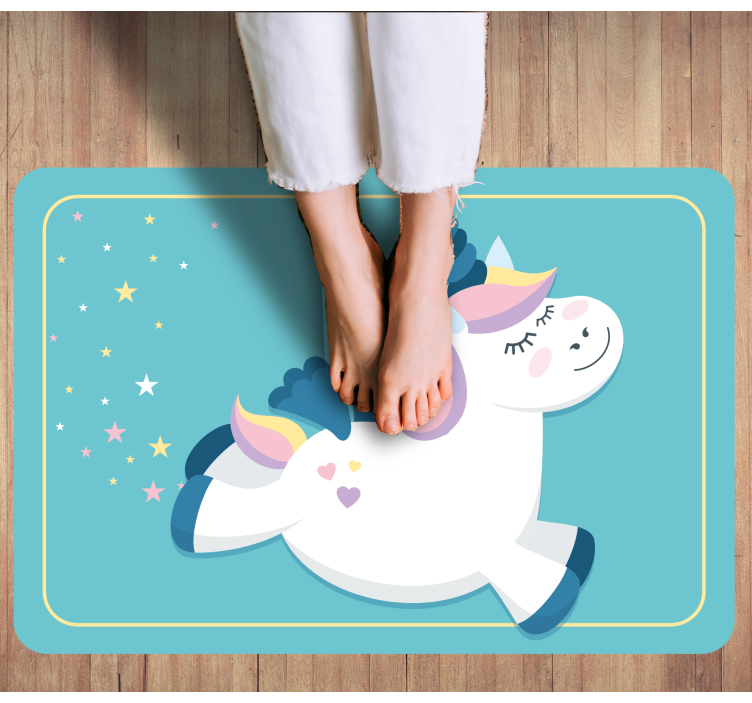 Cute Unicorn Gallop kids vinyl carpet - TenStickers