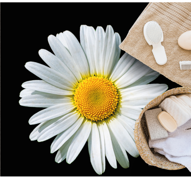 Daisy Blossom floral vinyl carpet - TenStickers