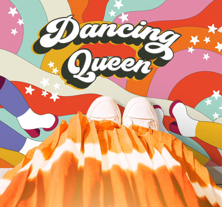 Dancing queen pattern kids vinyl carpet - TenStickers