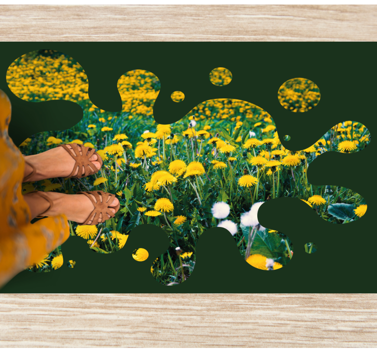 Dandelion Field floral vinyl carpet - TenStickers