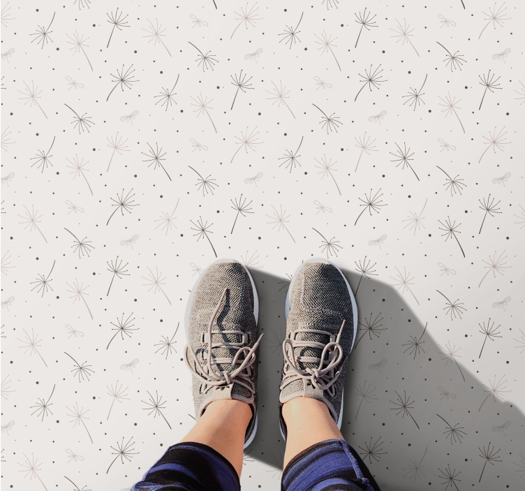 Dandelion Pattern floral vinyl carpet - TenStickers