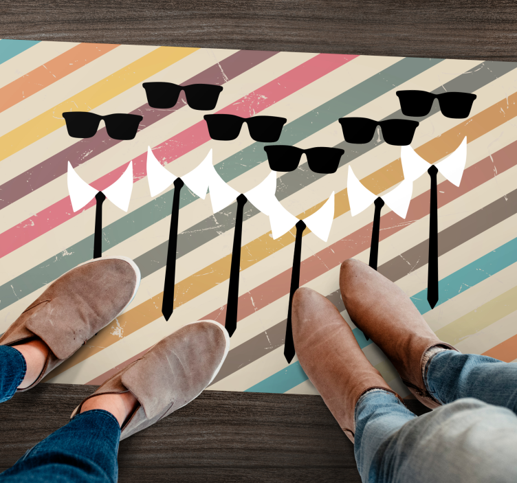 Dapper Group Attire striped vinyl carpet - TenStickers