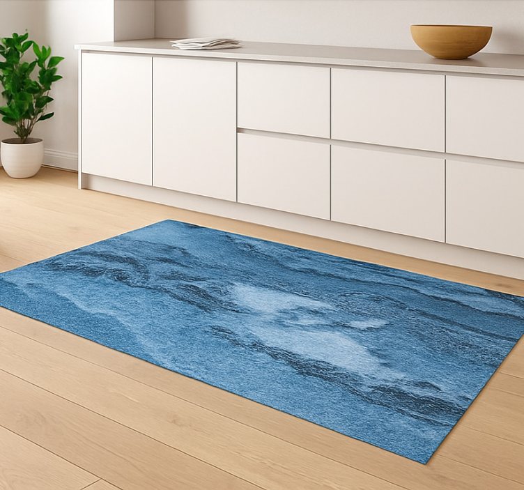 Deep blue texture marble vinyl carpet - TenStickers
