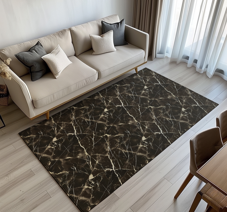 Dark brown shades marble vinyl carpet - TenStickers