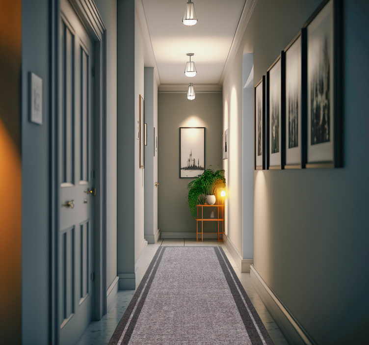 Dark frame design modern rug - TenStickers