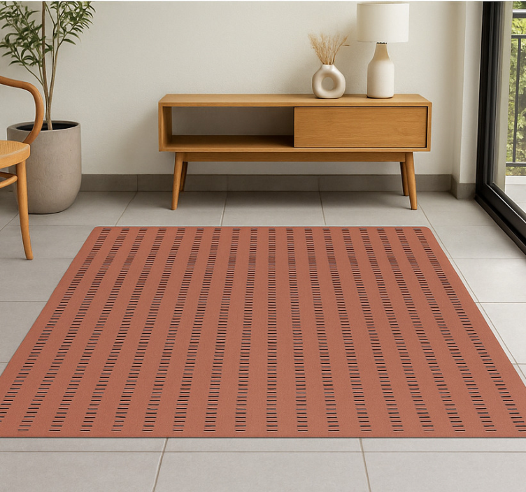 Dash line design outdoor vinyl carpet - TenStickers