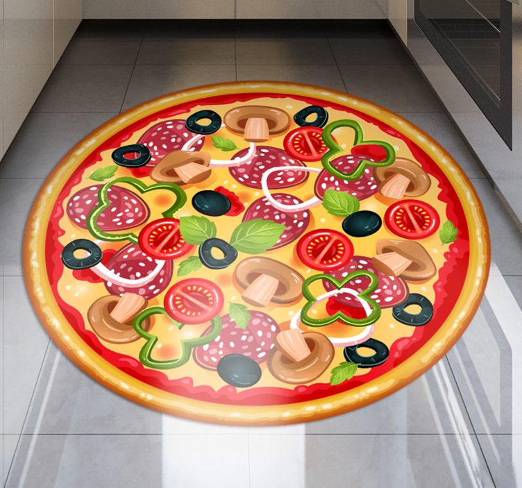 Delicious pizza slice kitchen vinyl carpet - TenStickers