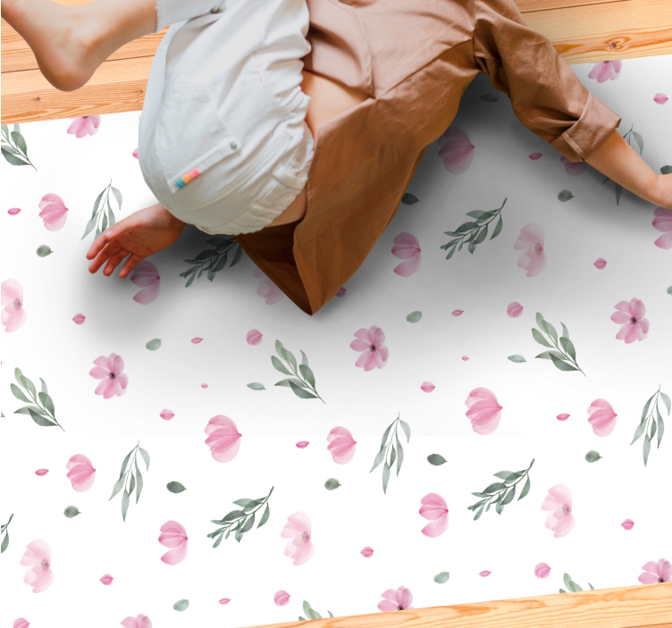 Delightful Botanical Illustrations floral vinyl carpet - TenStickers