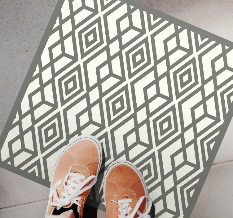 Diamond Emblem geometric vinyl carpet - TenStickers