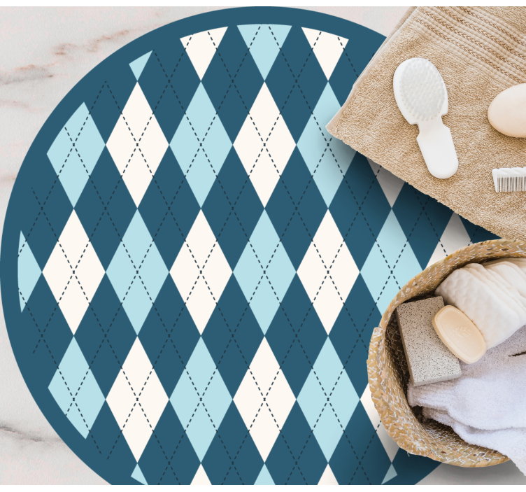 Diamond Pattern Elegance geometric vinyl carpet - TenStickers