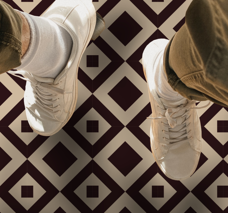 Illustration with diamond pattern geometric vinyl carpet - TenStickers