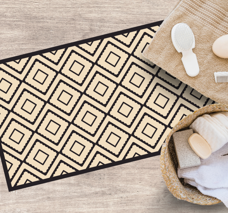 Diamond Patterned Shapes geometric vinyl carpet - TenStickers
