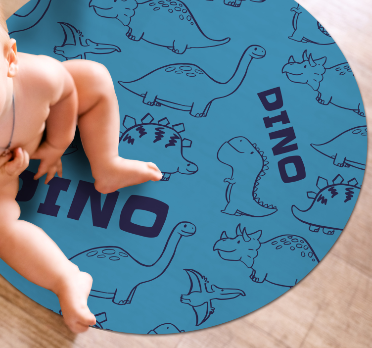 Dinosaur Themed kids vinyl carpet - TenStickers