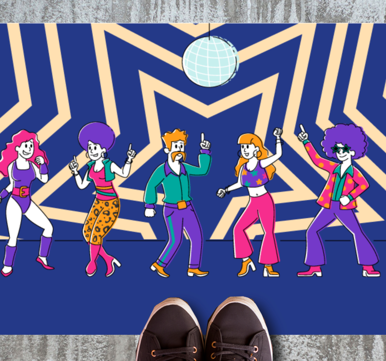 Disco Dance Party kids vinyl carpet - TenStickers
