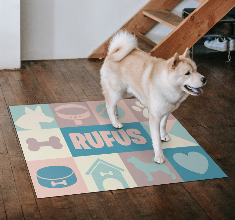 Dogs personalized animal mat - TenStickers